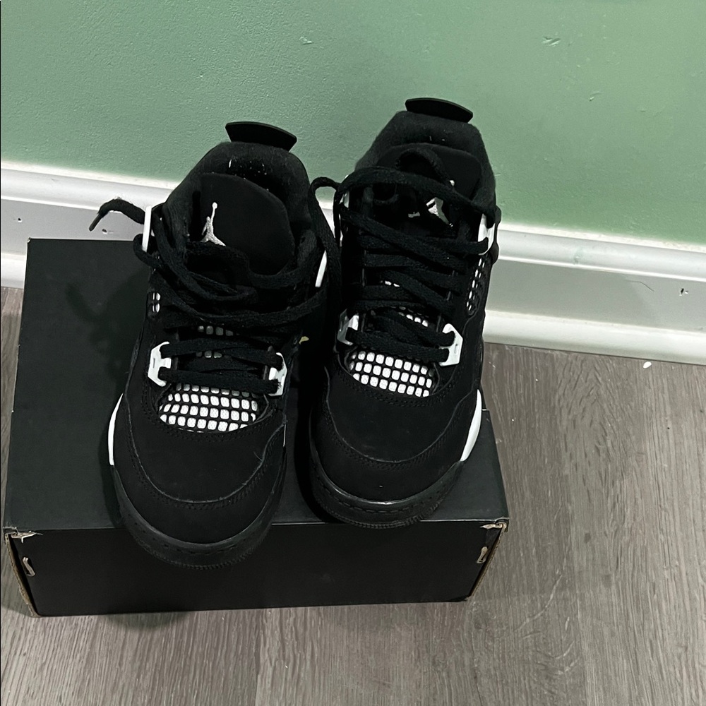 Jordan Kids Black and White Sneakers